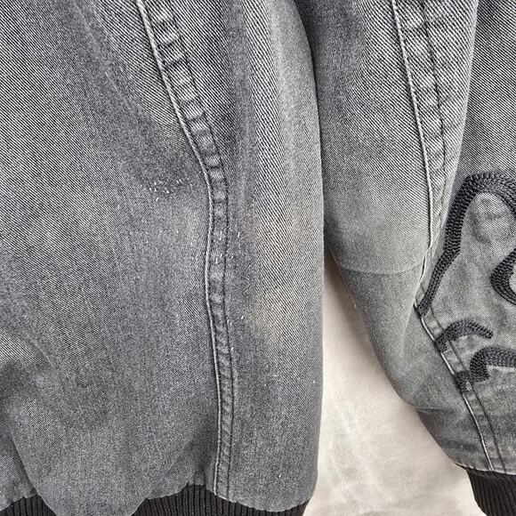 Fox Racing Hooded Jacket Mens Medium Gray Embroidered Vtg Y2K Motocross - Picture 11 of 15